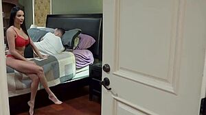 whoa, stepmom anissa kate rides stepson's big clit cock while dad sleeps 😈🔥
