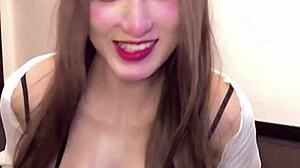 Yearning ladyboy strokes cock live