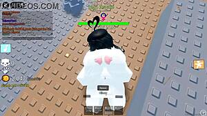pounding egirl's tight holes hard inside roblox game world