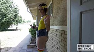 dig this colorful babe andi rye riding that boss cock hard