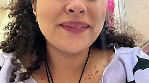 Gassy Chubby Latina Farts Loudly on Toilet After Milk Triggers Her Huge Homemade Halloween Fart Fest