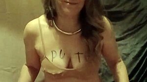 French Slave Esclave F Masturbates with Pins in BDSM Auto-Session