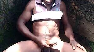 wanna see sexy young babe take hard CUM on her ass in the forest