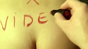 Bent over doggystyle exposes dripping pussy close up