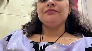 Gassy Chubby Latina Farts Loudly on Toilet After Milk Triggers Her Huge Homemade Halloween Fart Fest