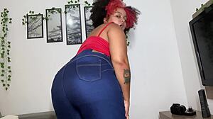 omg this bbw beauty farts loud in tight blue jeans so dirty