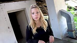 Innocent Girl Alone in Lostplace Gets Double Vaginal by Two Huge Cocks