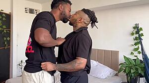 Black stud devours trans man's tight pussy in wild fetish pounding
