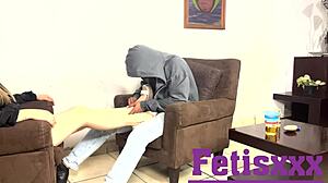 My cousin visits and her perfect feet drive me wild i must suck and fuck her tight pussy