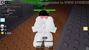 pounding egirl's tight holes hard inside roblox game world