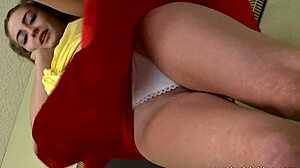 Brandi Upskirts Jeweled Anal Plug And Dripping Wet Pussy