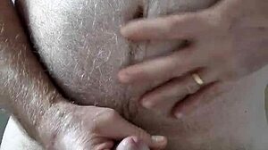 Rustyas1 Jerks Hairy Big Belly Small Cock Happily!