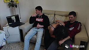 lily's threesome bangs with best friends bent over doggystyle brunette euro sluts