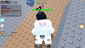 pounding egirl's tight holes hard inside roblox game world