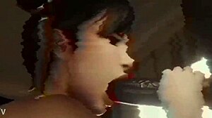 chun-li's daily bbc double penetration workout leaves her airtight and wrecked