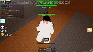 pounding egirl's tight holes hard inside roblox game world