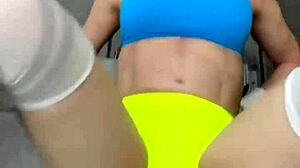 horny fit milf nina dolci creams during vip pussy gym workout session