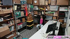 Burglar Teen Caught and Punished with Monster Cock in Office!