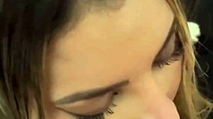 petite blonde latina shakes natural tits during pov casting chat