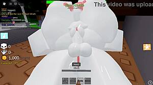 pounding egirl's tight holes hard inside roblox game world