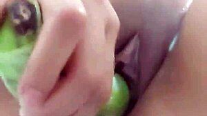 slipping a ripe banana deep inside at fan's plea until my pussy squirts wildly