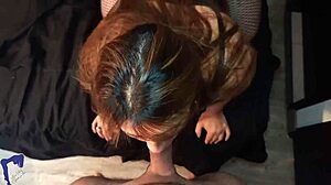 Hey milf, ride that cock in lingerie then swallow every drop of cum
