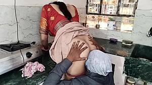 Village Beauty Bhabhi's TIGHT PUSSY Filled Early Morning Kitchen DEVAR Sex Creampie