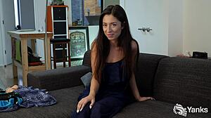 cameron canela squirts fast from juicy pussy fingering and huge dildo orgasm