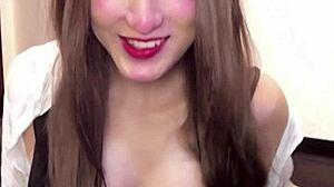 Yearning ladyboy strokes cock live