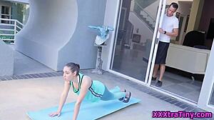 Ever seen a yoga teen bent over for hardcore doggystyle pounding?