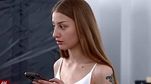 sasha paige - horny blonde teen 18+ 🔥 double penetration fun with friends 😈