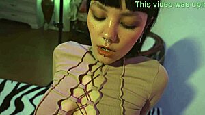 homemade teen brunette with piercings tattoos and monster cock pov blowjob
