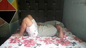 after warmup the ebony instructor licks and masturbates her horny latina
