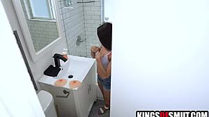 Petite insecure stepsis craves sucking petite small tits on black monster cock hardcore interracial fuck