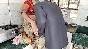 Village Beauty Bhabhi's TIGHT PUSSY Filled Early Morning Kitchen DEVAR Sex Creampie