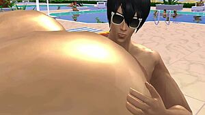 sims 4 game bangs giant titted resort owner with hot hooters