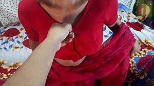 Desi Bhabhi Big Ass Bounces in Doggy Husband Pound