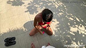 i gave a risky public blowjob then pissed almost caught by neighbors