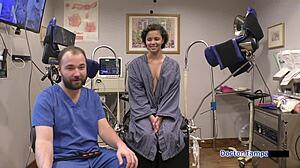 dr tampa examines neighbor rebel wyatt's shaved pussy in first gyno!
