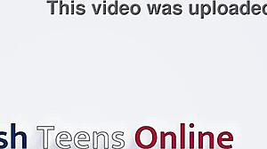 blonde british student fingers her curvy tits and pussy in solo orgasm rush