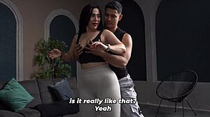 Colombian Mature Brunette with Saggy Tits Fucks Personal Trainer's Huge Cock Shaking Big Ass