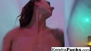 hot kendra cole takes a sexy shower... damn she looks good wet