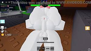 pounding egirl's tight holes hard inside roblox game world