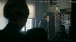 imagine horny police captain flashing cock to gorgeous blonde dakota fanning at work