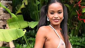 putri cinta poses nude in indonesian paddling pool