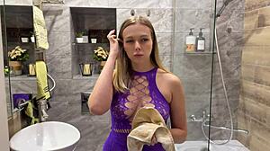 my naughty polish housekeeper petite natural tits polishes cock daily for cash bedroom roleplay