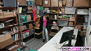Burglar Teen Caught and Punished with Monster Cock in Office!