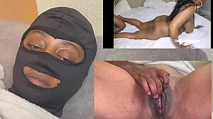 watch my black wet pussy squirt hard on this dildo while eyeing xvideos