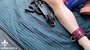 bdsm slave caged for birthday femdom anal toys and pussy orgasm torment