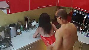 uhh, me and my cute milf wife have the hottest rough kitchen sex ever, she's so beautiful bent over 😍🍑